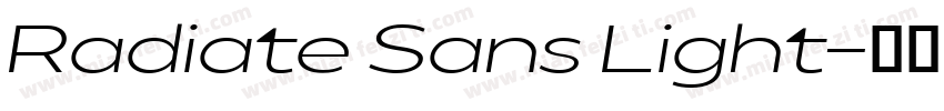 Radiate Sans Light字体转换